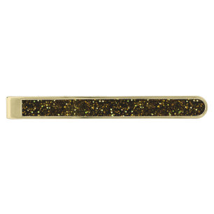 Dark Bronze Yellow Gold Glitter Finish Tie Bar