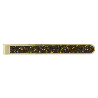 Dark Bronze Yellow Gold Glitter Finish Tie Bar