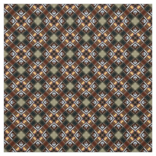 Dark Brown and Blue Upholstery Fabric