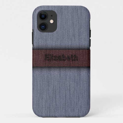 Dark brown and Gray Professional Modern iPhone 11 Case
