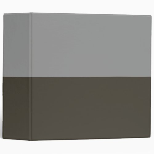 Dark Brown and Grey Simple Extra Wide Stripes 3 Ring Binder