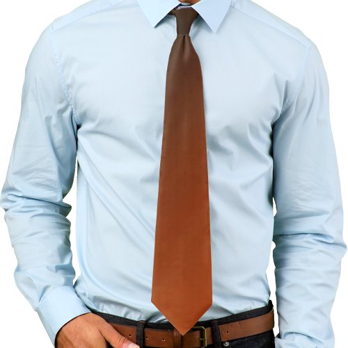 Dark Brown And Orange Rust Gradient Ombre Neck Tie