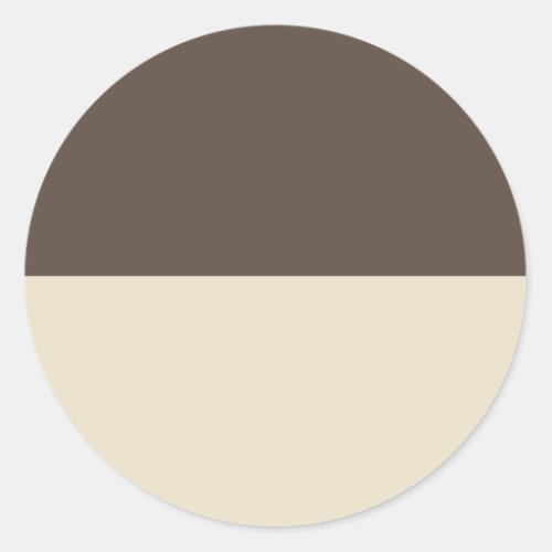 Dark Brown and Pearl Classic Round Sticker
