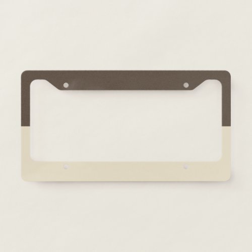 Dark Brown and Pearl License Plate Frame