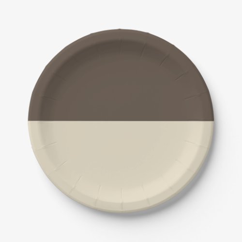 Dark Brown and Pearl Paper Plates