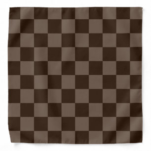 Dark Brown and Quincy Checkerboard Bandana