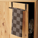 Dark Brown and Quincy Checkerboard Kitchen Towel<br><div class="desc">Dark Brown and Quincy Checkerboard</div>