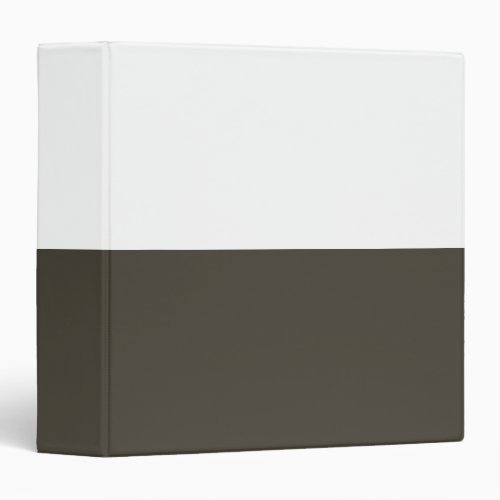 Dark Brown and White Simple Extra Wide Stripes 3 Ring Binder