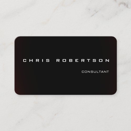 Dark Brown Attractive Charming Modern Business Card