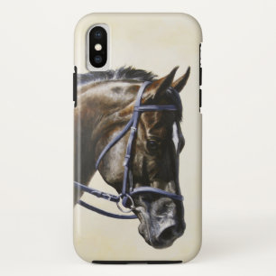 Dark Brown Bay Trakehner Dressage Horse iPhone X Case