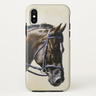 Dark Brown Bay Trakehner Dressage Horse iPhone X Case
