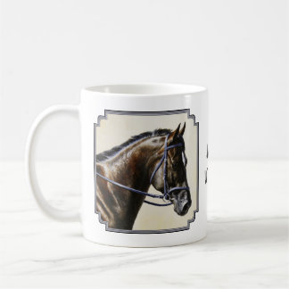 Dark Brown Bay Trakehner Dressage Horse Coffee Mug
