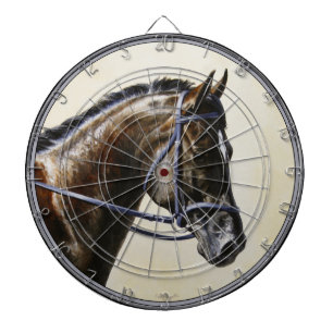 Dark Brown Bay Trakehner Dressage Horse Dart Board