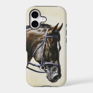 Dark Brown Bay Trakehner Dressage Horse iPhone 17 Case