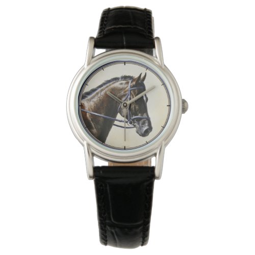 Dark Brown Bay Trakehner Dressage Horse Watch