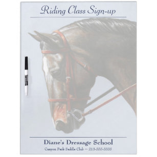 Dark Brown Bay Warmblood Dressage Horse Dry-Erase Board