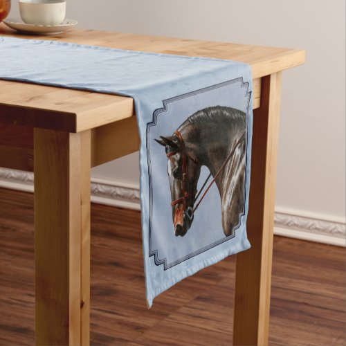 Dark Brown Bay Warmblood Dressage Horse Medium Table Runner