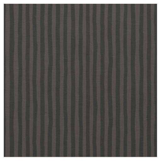 Dark Brown & Black Wonky Stripes Fabric