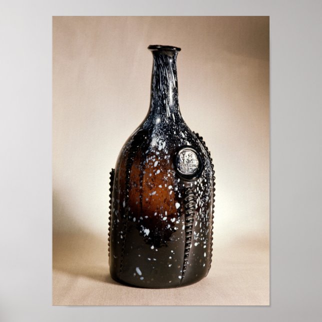 Dark brown bottle, probably Nailsea Poster (Front)