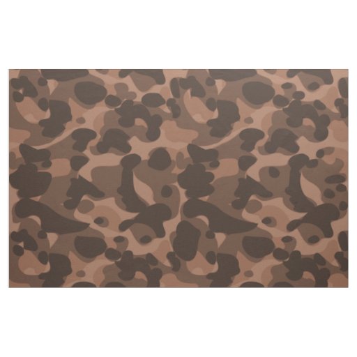 Dark Brown Camo Camouflage Pattern Cool Stylish Fabric | Zazzle.com