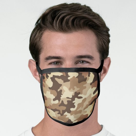 Dark Brown Camouflage Face Mask (Worn Him)