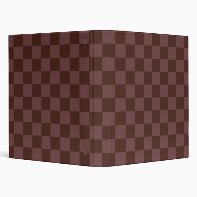 Dark Brown Checkerboard 3 Ring Binder (Background)