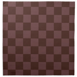 Dark Brown Checkerboard Cloth Napkin