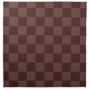 Dark Brown Checkerboard Cloth Napkin