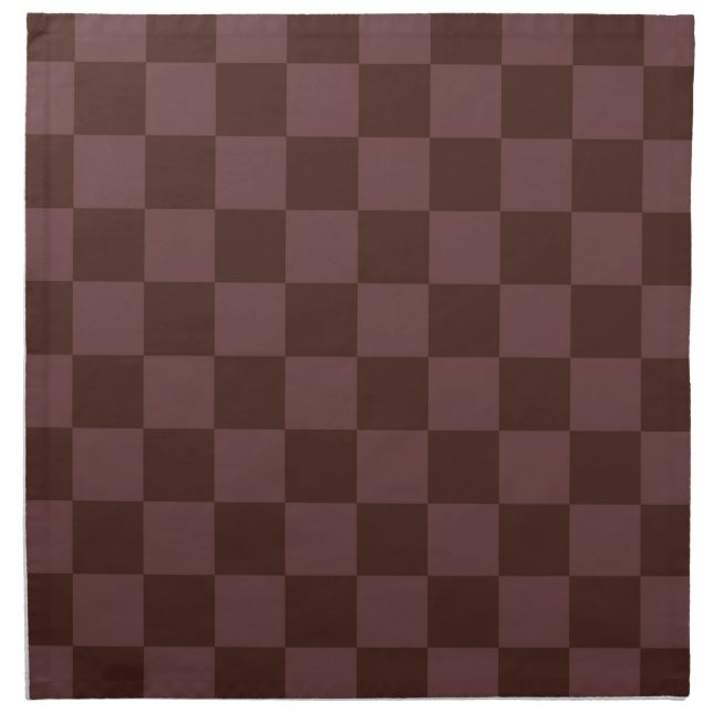 Dark Brown Checkerboard Cloth Napkin (Front)