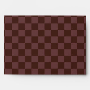 Dark Brown Checkerboard Envelope