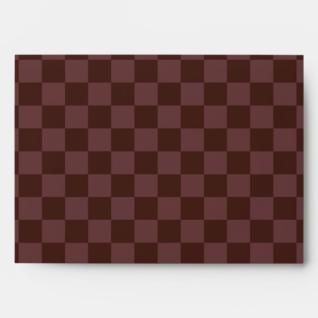 Dark Brown Checkerboard Envelope (Front)
