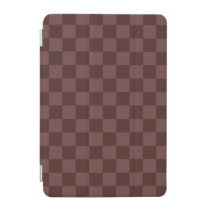 Dark Brown Checkerboard iPad Mini Cover