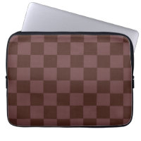 Dark Brown Checkerboard Laptop Sleeve