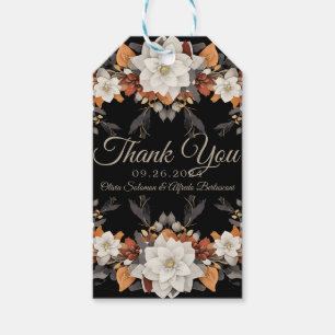 Dark brown, coffee caramel and beige autumn gift tags