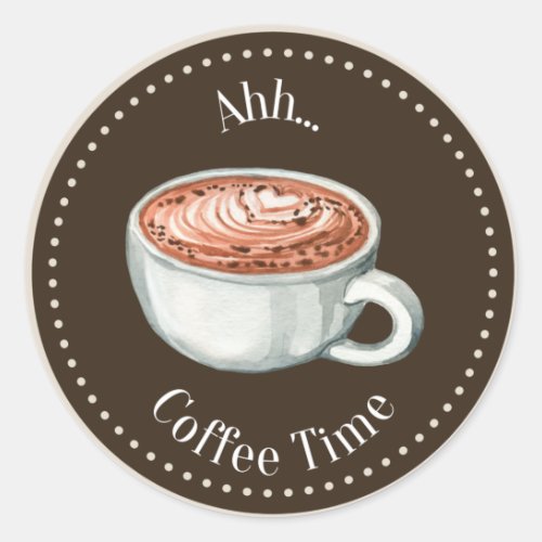 Dark Brown Coffee Sticker