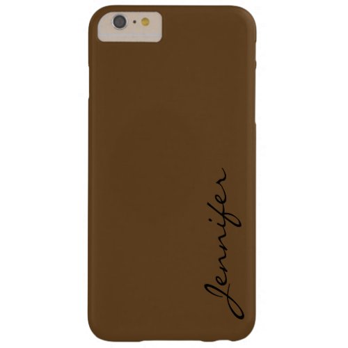 Dark brown color background barely there iPhone 6 plus case