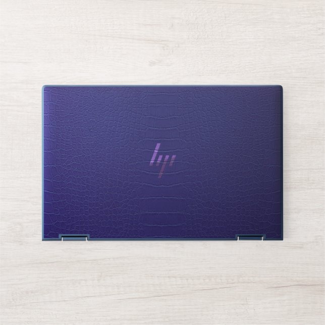  Dark Brown Crocodile Leather Texture Design HP Laptop Skin (Front)