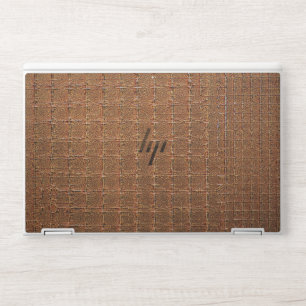 Dark Brown Crocodile Leather Texture Design HP Laptop Skin