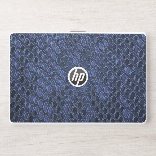  Dark Brown Crocodile Leather Texture Design HP Laptop Skin (Front)