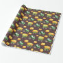 Dark Brown Farm Watercolor Green Tractor Kids Wrapping Paper