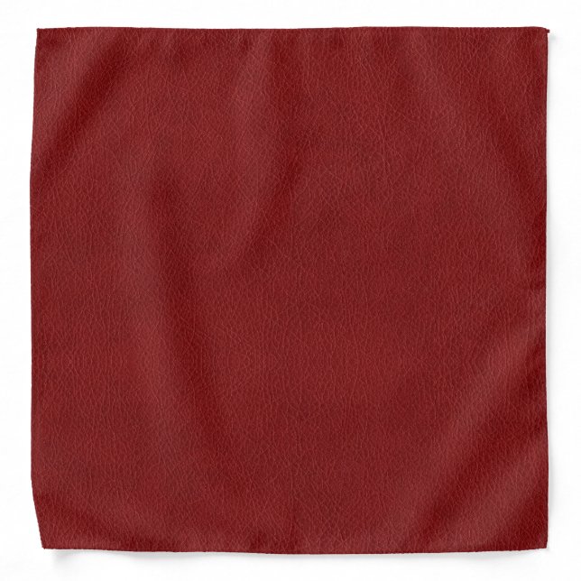 Dark Brown Faux Leather Look Elegant Template Bandana (Front)