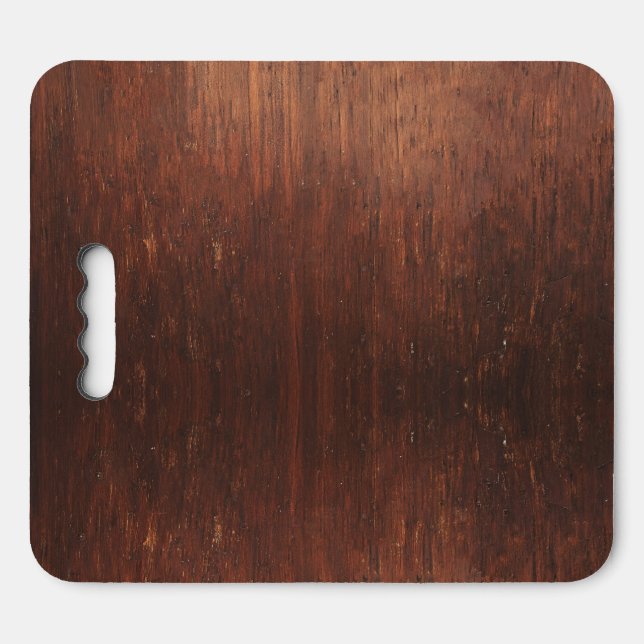 Dark Brown Faux Wood Seat Cushion (Front Horizontal)