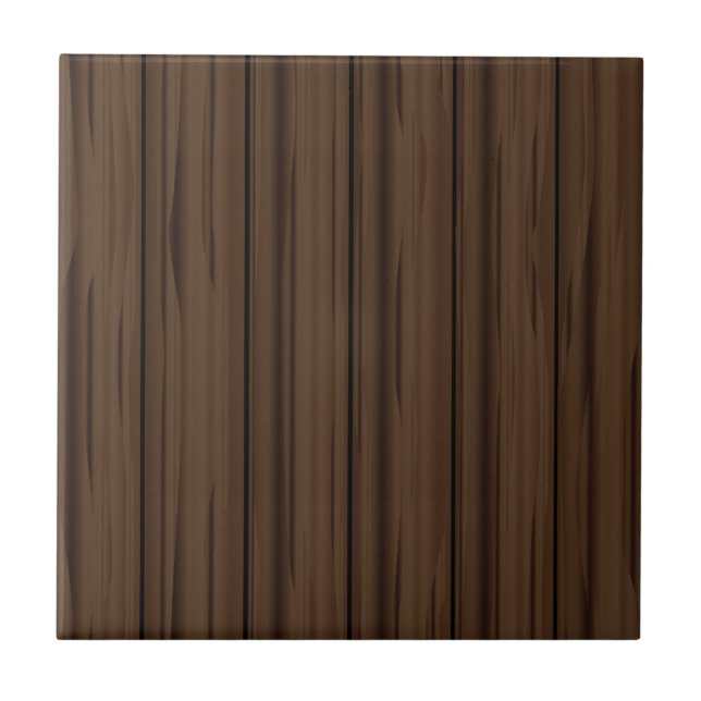 Dark Brown Fence Fence Ceramic Tile (Front)