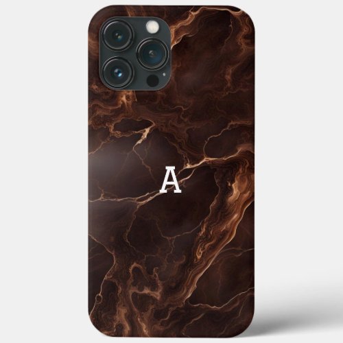 Dark Brown Glazed Marble iPhone  iPad case