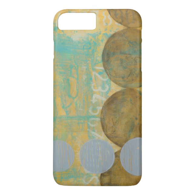 Dark Brown & Grey Circles with Numbers Numbers Case-Mate iPhone Case (Back)