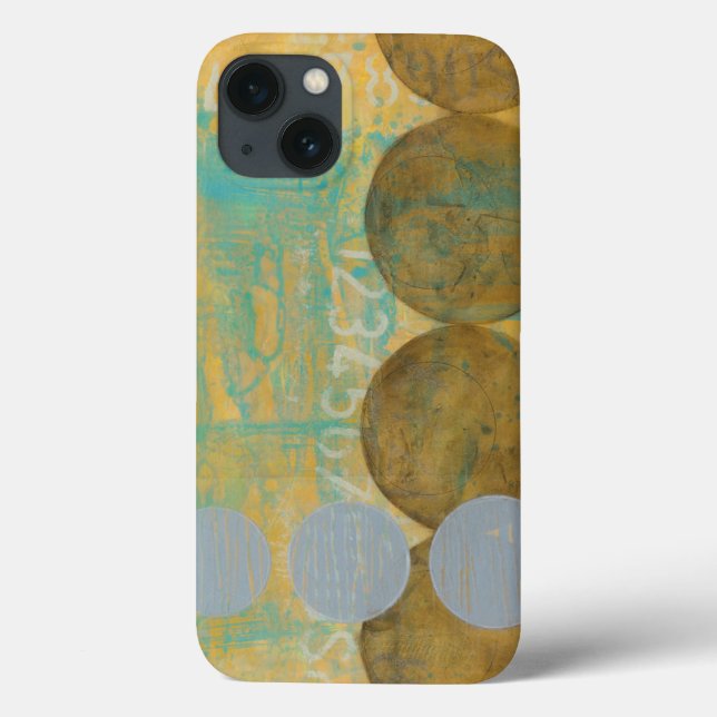 Dark Brown & Grey Circles with Numbers Numbers Case-Mate iPhone Case (Back)