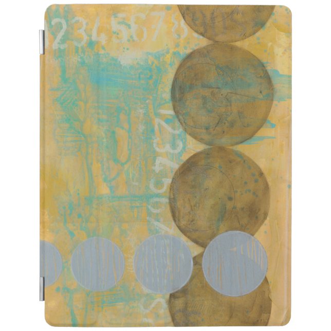 Dark Brown & Grey Circles with Numbers Numbers iPad Smart Cover (Front)