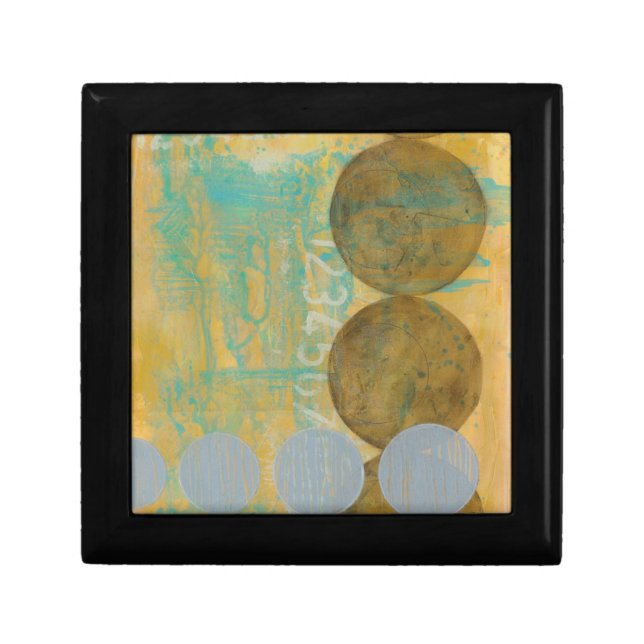 Dark Brown & Grey Circles with Numbers Numbers Jewelry Box (Front)