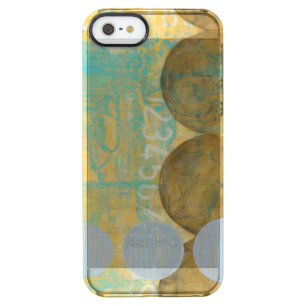 Dark Brown & Grey Circles with Numbers Numbers Clear iPhone SE/5/5s Case