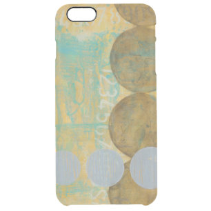Dark Brown & Grey Circles with Numbers Numbers Clear iPhone 6 Plus Case